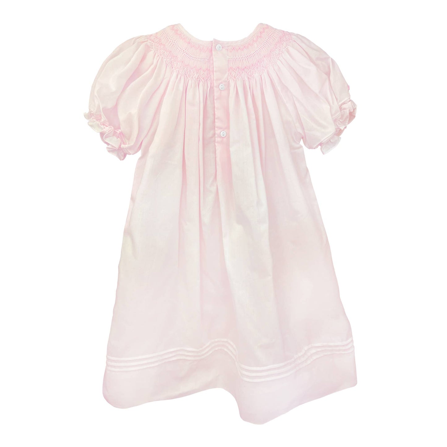 Petit Ami Daygown with Heart Smocking & Pearls