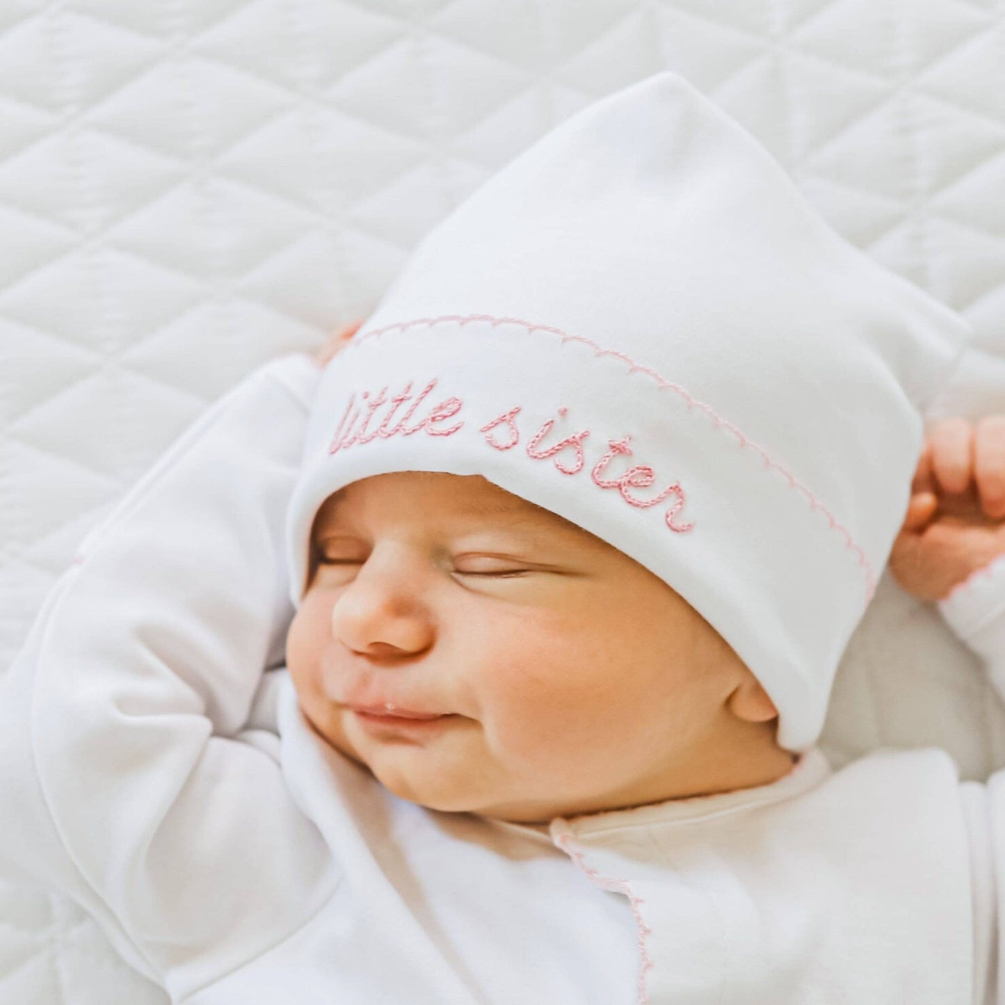 Magnolia Baby Little Sister Embroidered Hat