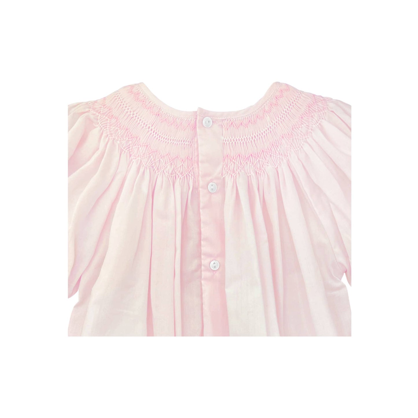 Petit Ami Daygown with Heart Smocking & Pearls