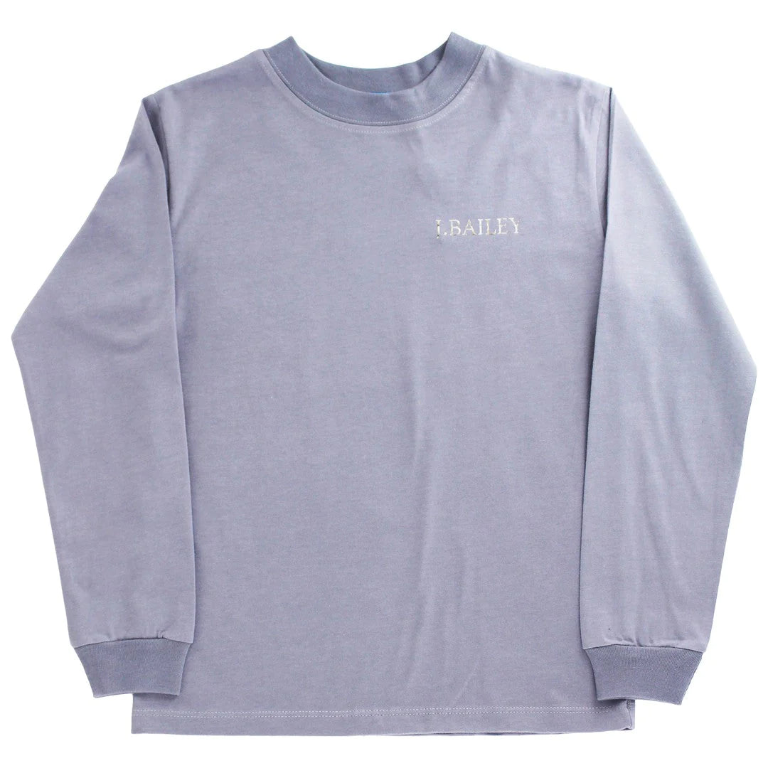 J. Bailey Long Sleeve Logo Tee- Deer on Smoke