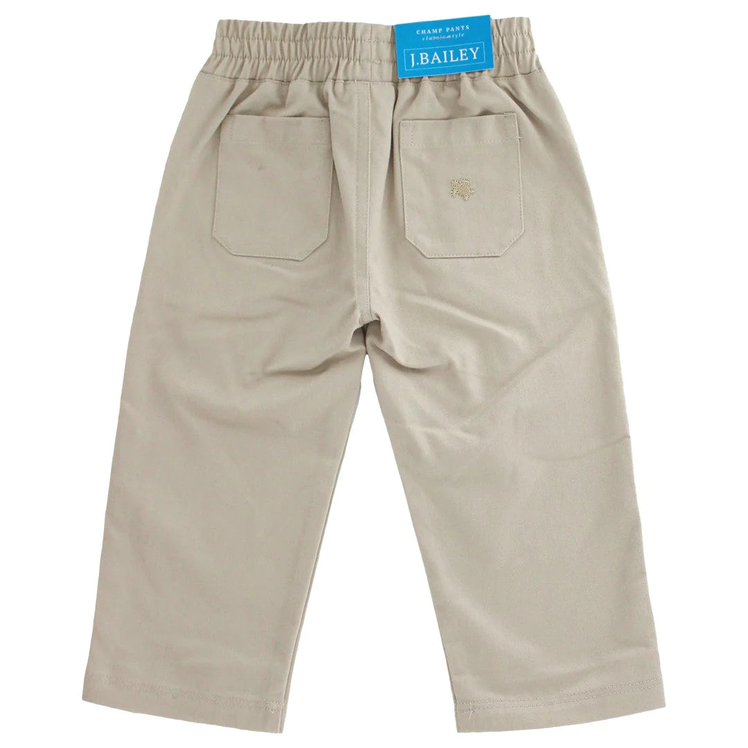 Bailey Boys Charlie Pull On Pant- Khaki Twill