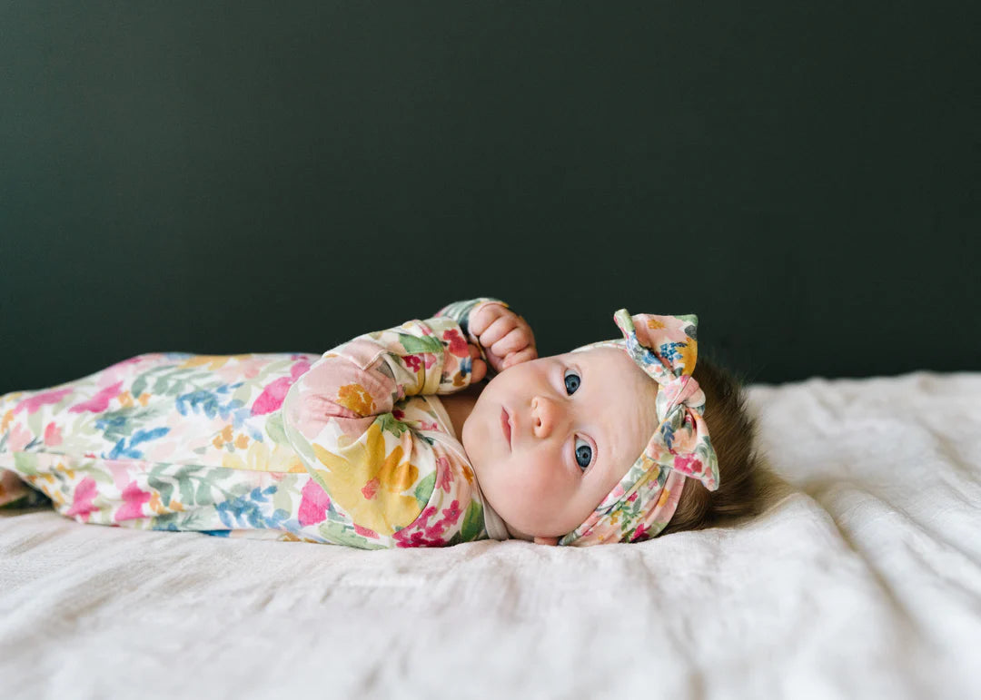 Copper Pearl Lark Newborn Knotted Gown