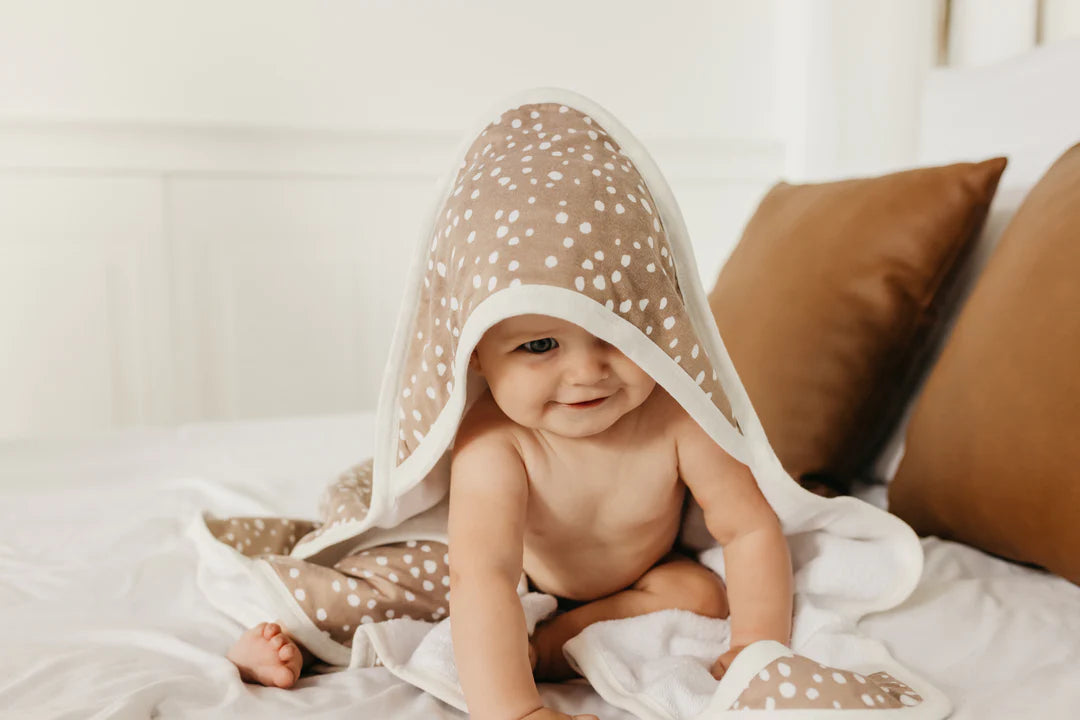 Copper Pearl Fawn Premium Knit Hooded Towel