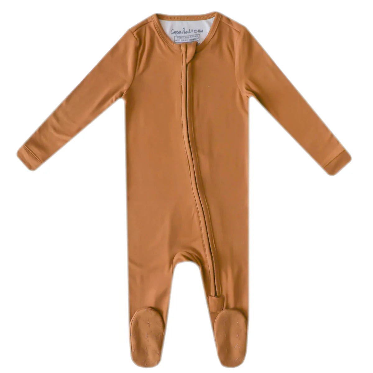 Copper Pearl Camel Zip-Up Footie