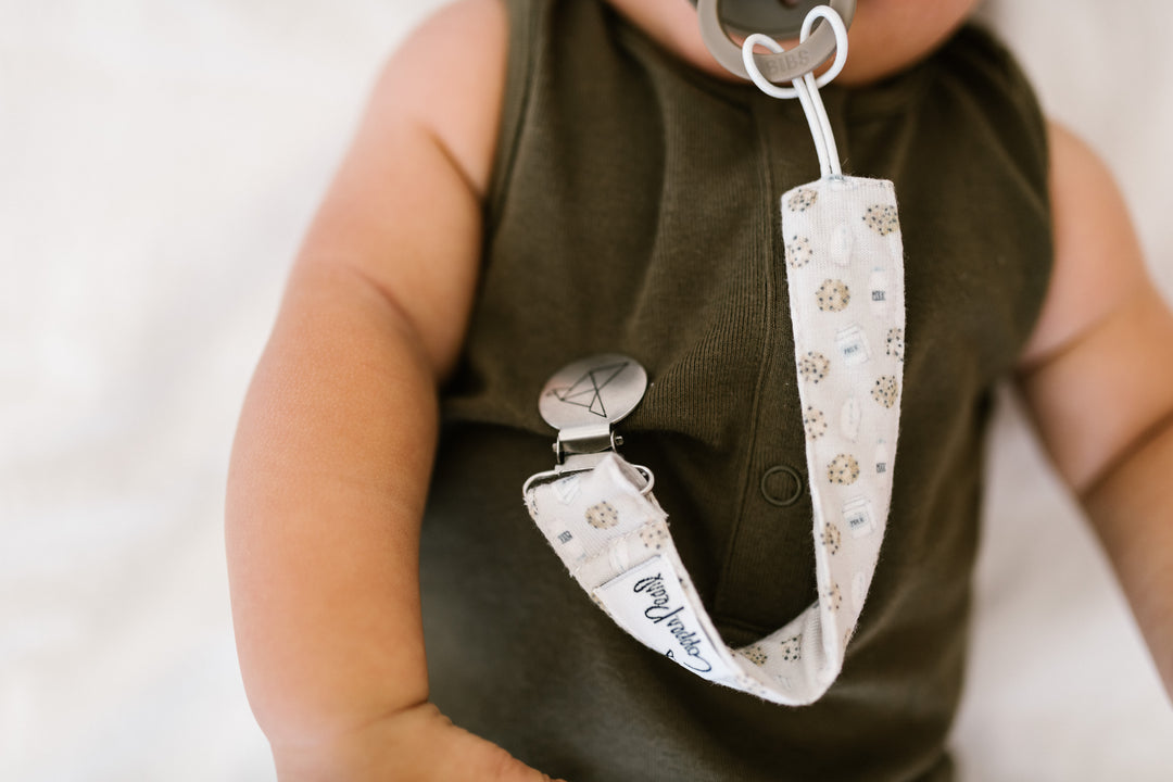 Copper Pearl Chip Binky Clips