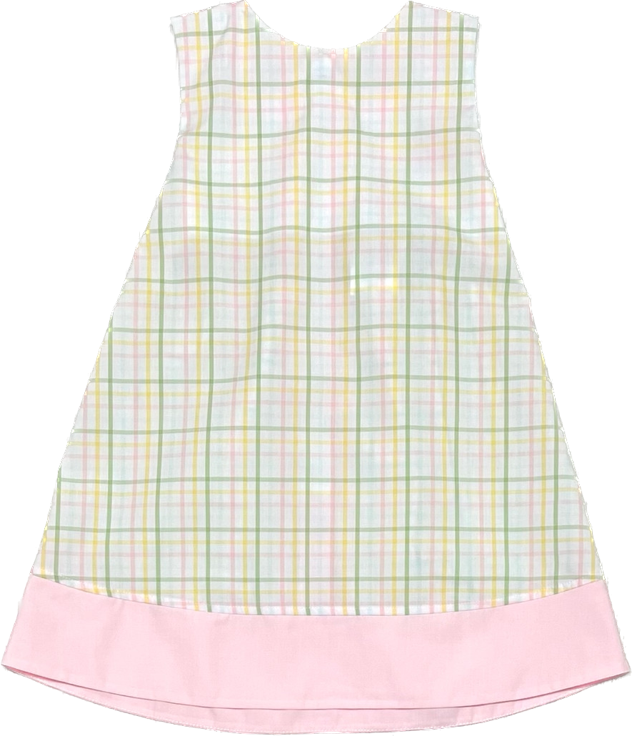 Banana Split Spring Gingham & Pink Shift Dress