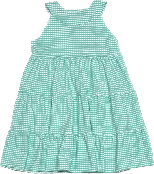 Sage & Lilly Lemon/Green Gingham Tiered Dress