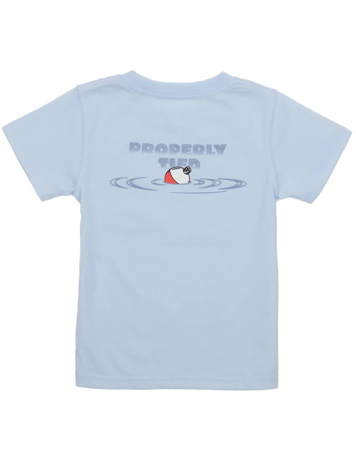 Properly Tied Bobber Short Sleeve Periwinkle Blue T-Shirt