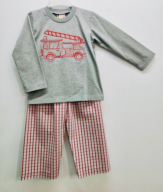 Banana Split Fire Truck Pant Set