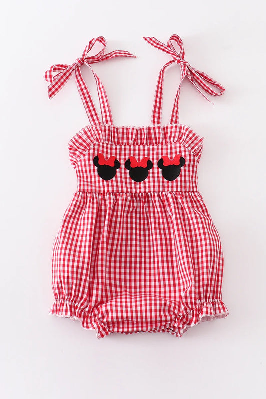 Red Gingham Minnie Mouse Bubble