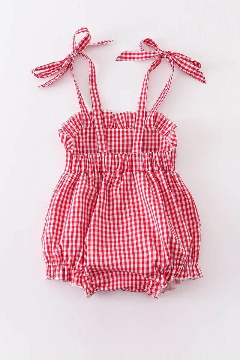 Red Gingham Minnie Mouse Bubble