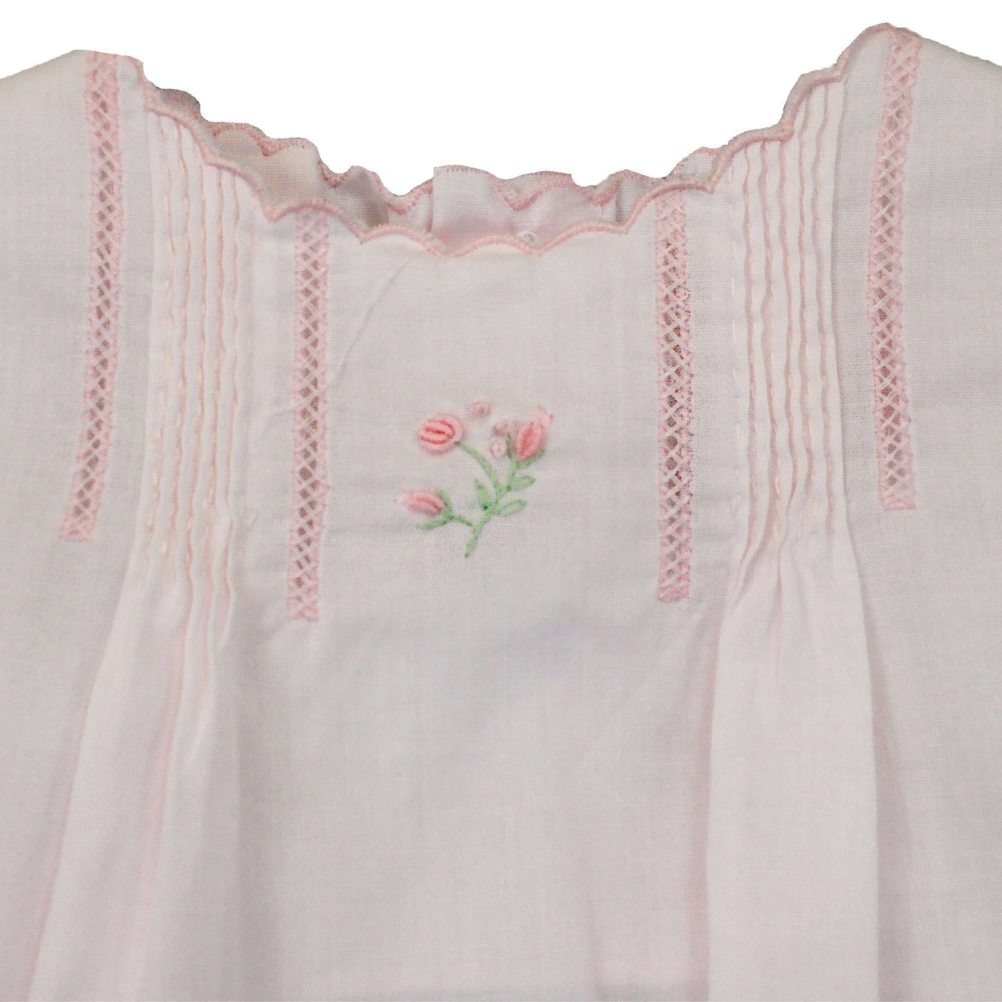 Petit Ami Flower Embroidered Heirloom Diaper Set