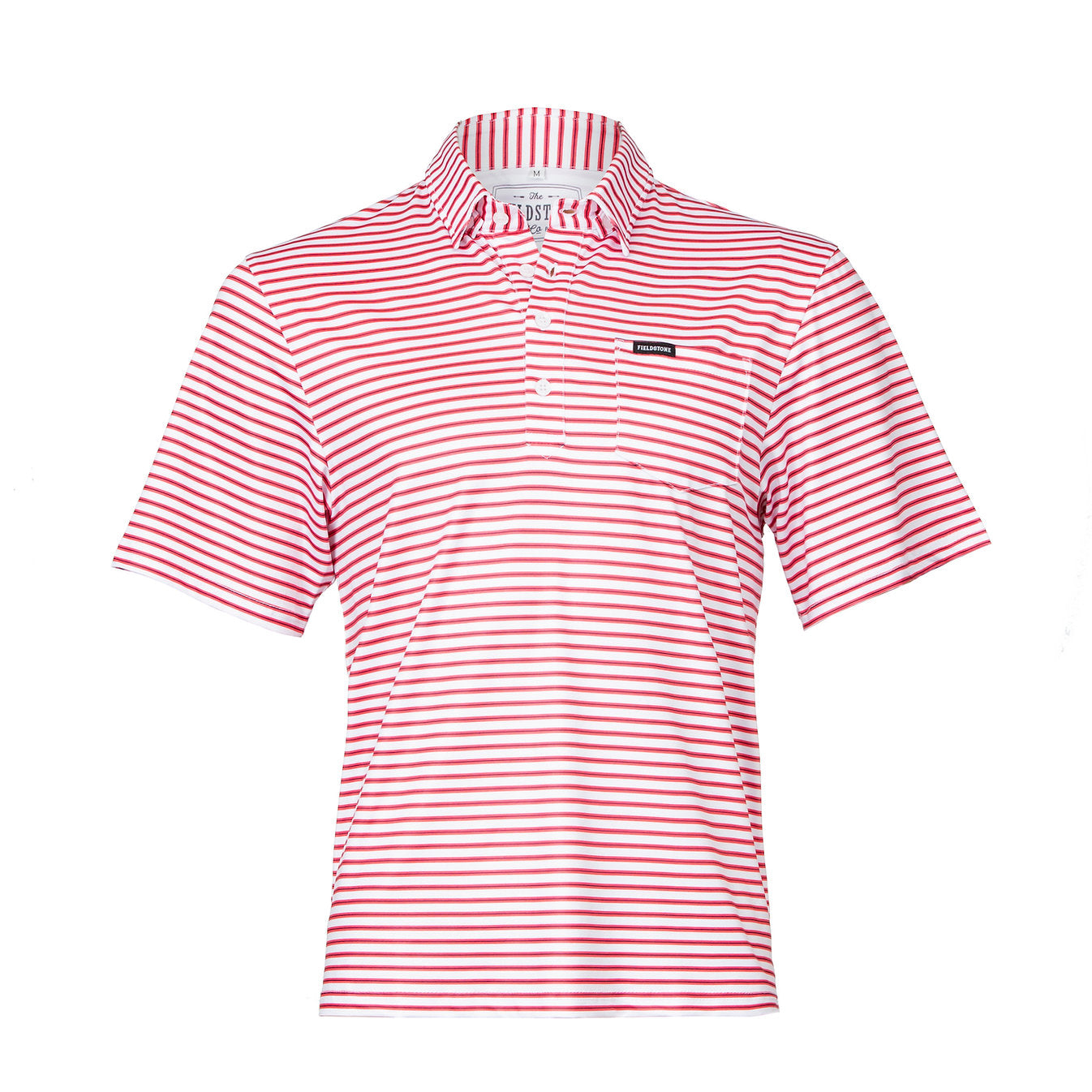 Fieldstone Charleston Performance Polo Shirt- Red/Navy