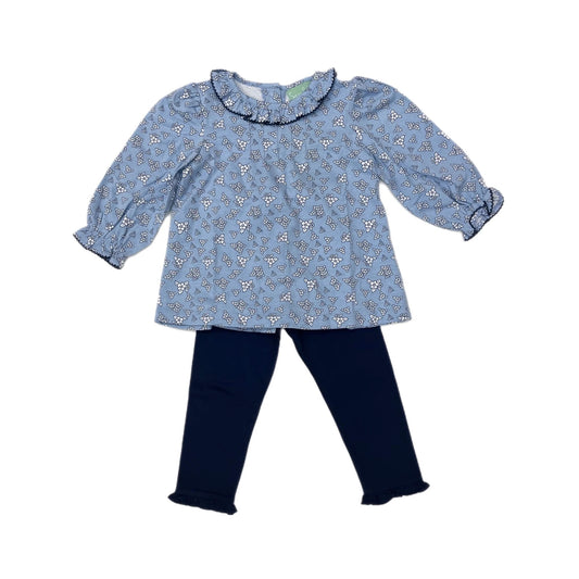 Sage & Lilly Pinch Pleat Navy Floral Set