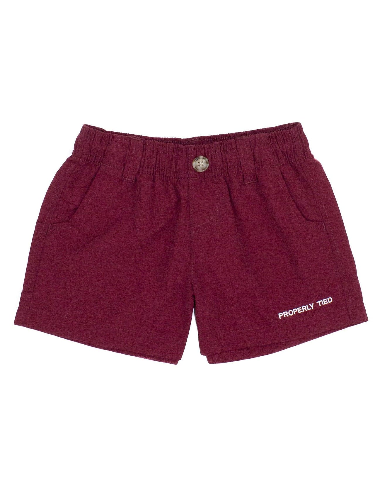 Properly Tied Boys Maroon Mallard Shorts