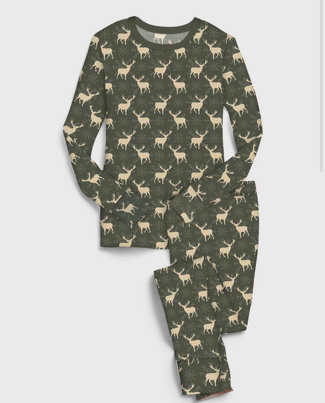 Rustic Deer - Kids Bamboo Long Sleeve Lounge Set