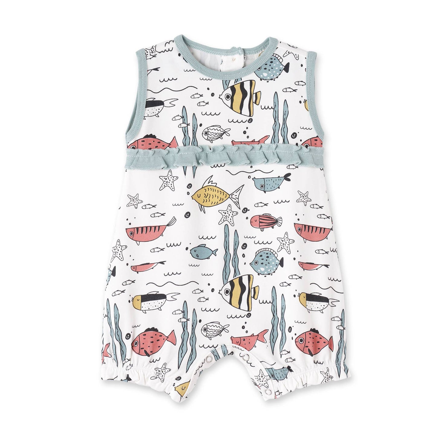 Tesa Babe Under The Sea Sleeveless Ruffle Romper