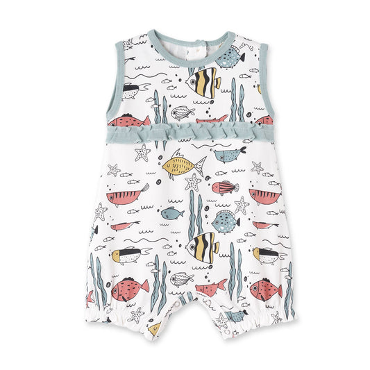 Tesa Babe Under The Sea Sleeveless Ruffle Romper