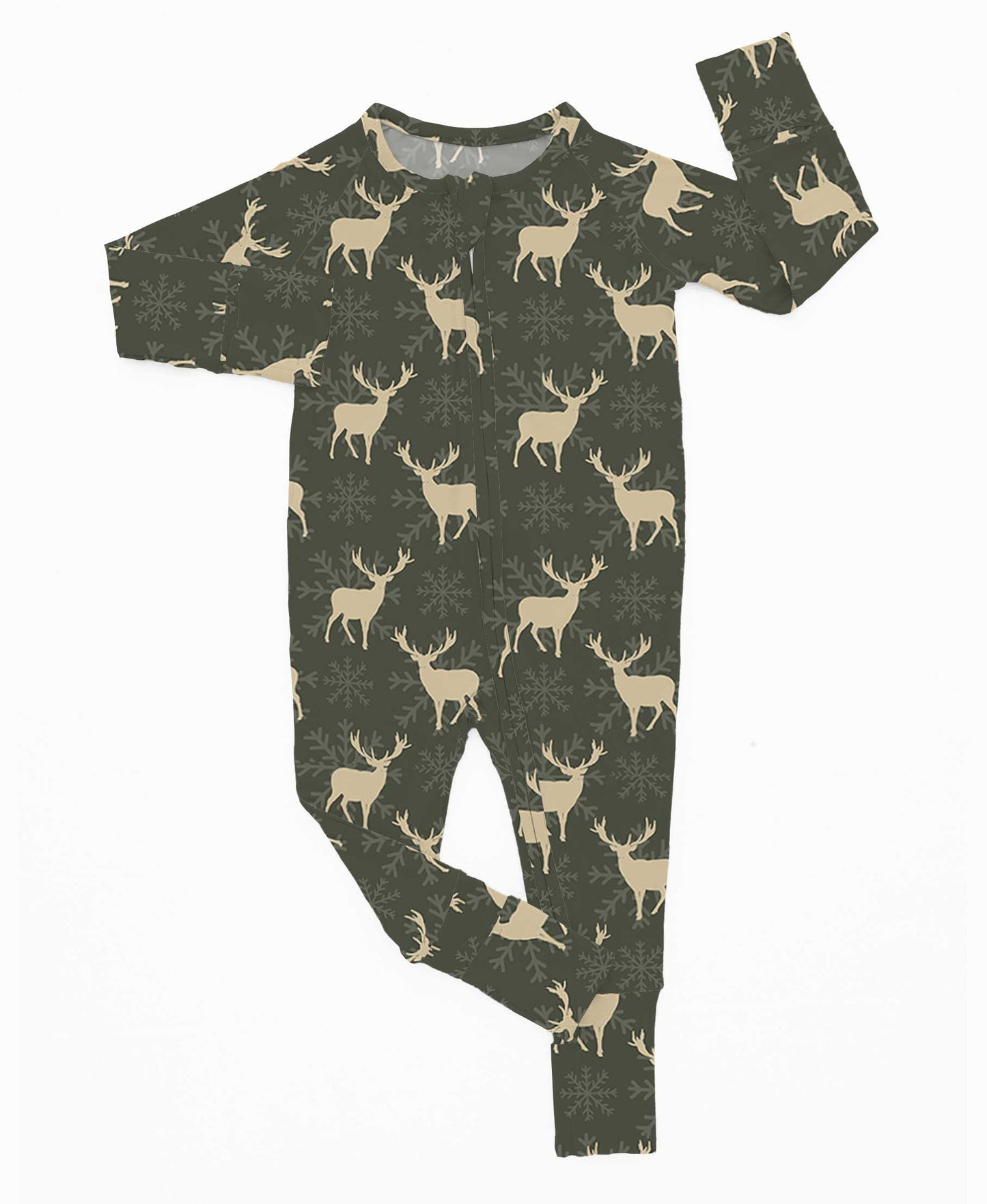 Rustic Deer - Bamboo Zippy Romper