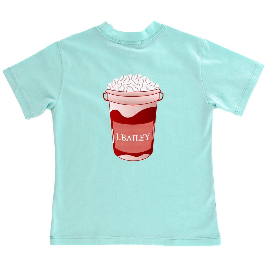 J.Bailey Short Sleeve Logo T-shirt - Baseball on mint