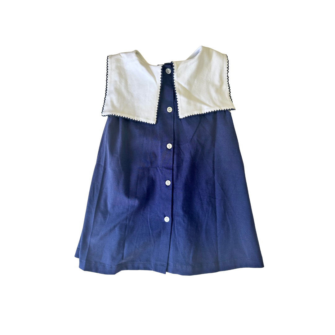 True Navy Sailor Collar Dress