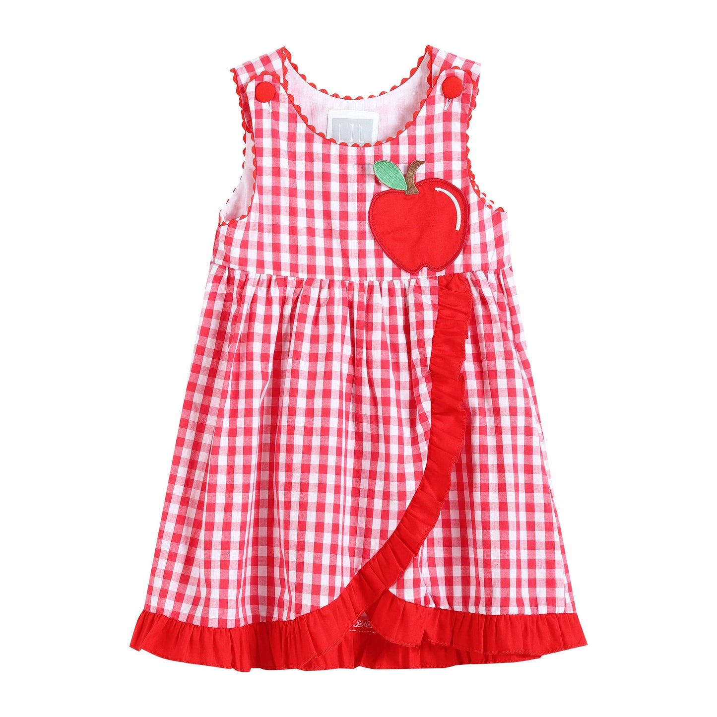 Lil Cactus Red Gingham Apple Wrapped Skirt Baby Dress