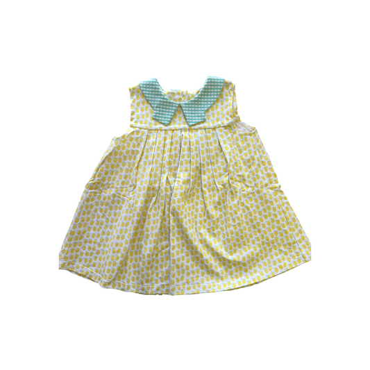 Sage & Lilly Lemon/Green Gingham Sailor Dress