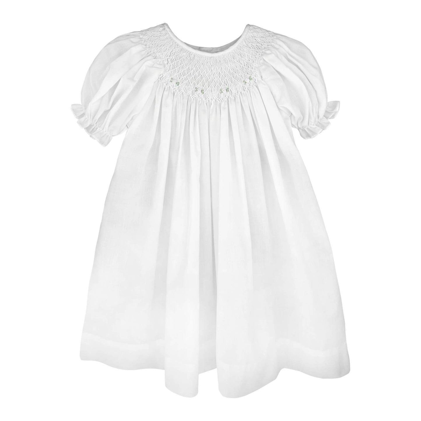 Petit Ami Smocked Daygown with Raglan Embroidery