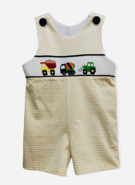Banana Split Construction Smocked Jon Jon