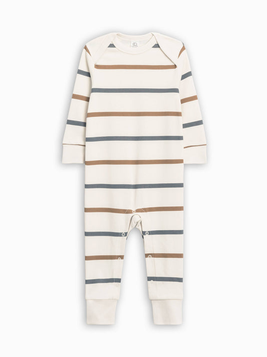 Colored Organics Aspen Romper - Reno Stripe / Amber