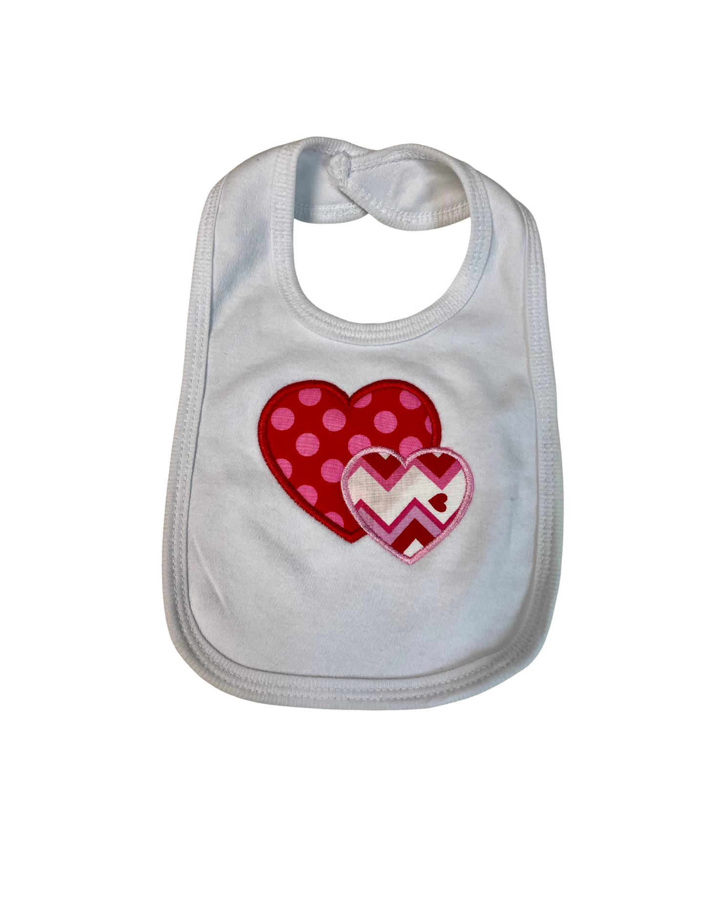 Bambini Bib with heart appliqué