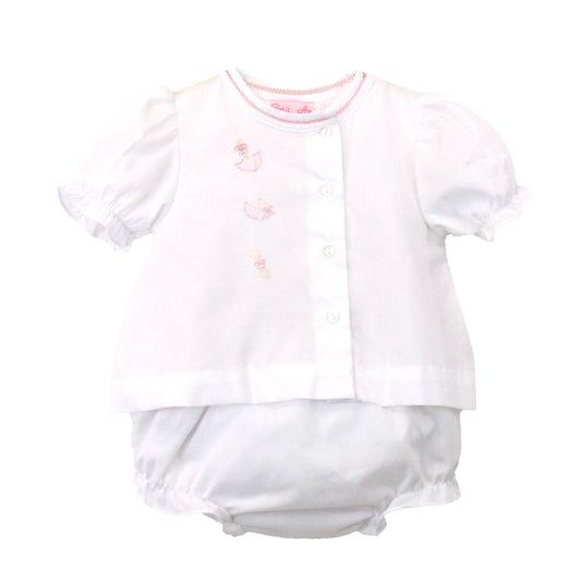 Petit Ami Nursery Shadow Stitch Diaper Set