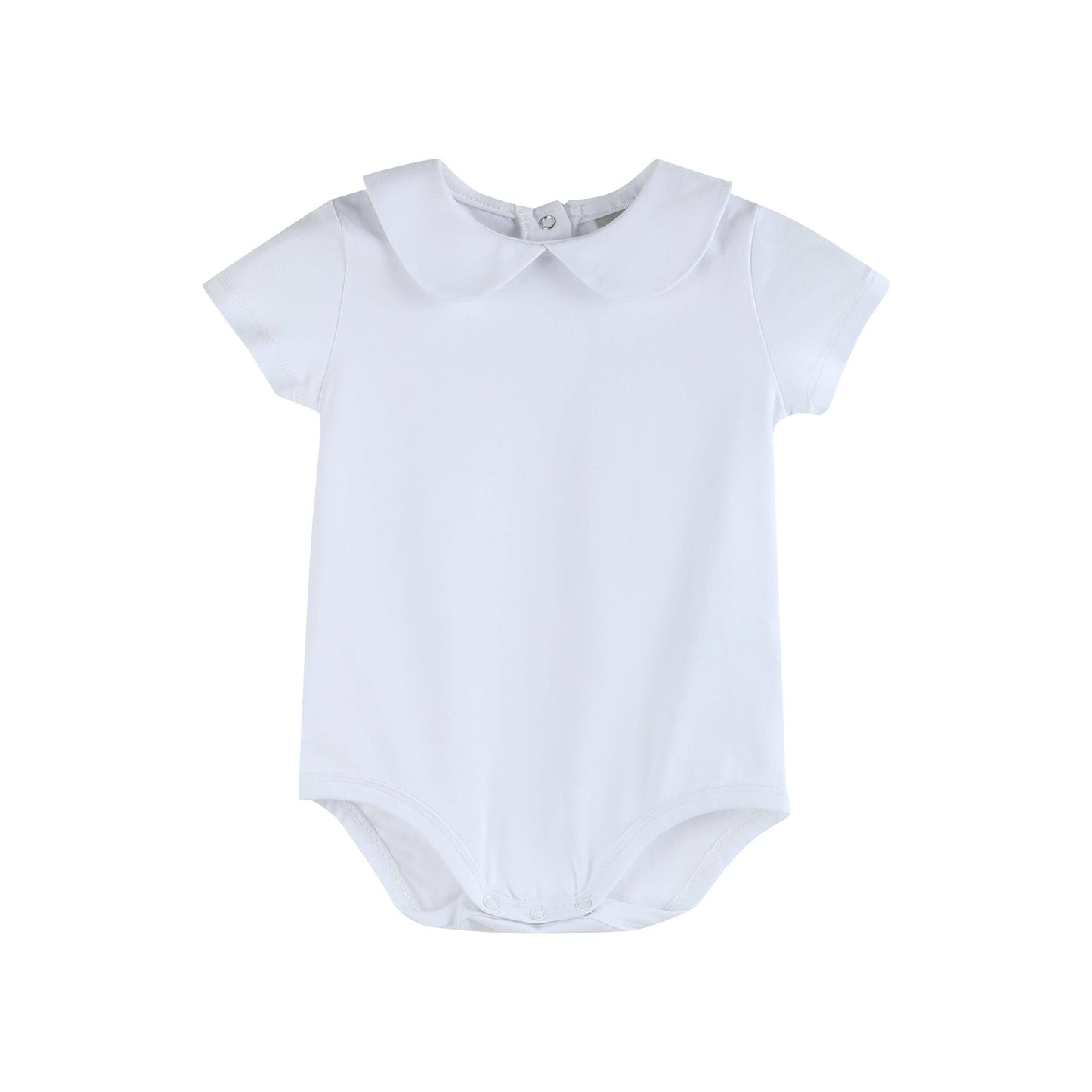 The Perfect Onesie - White Collar Baby Romper Girl or Boy