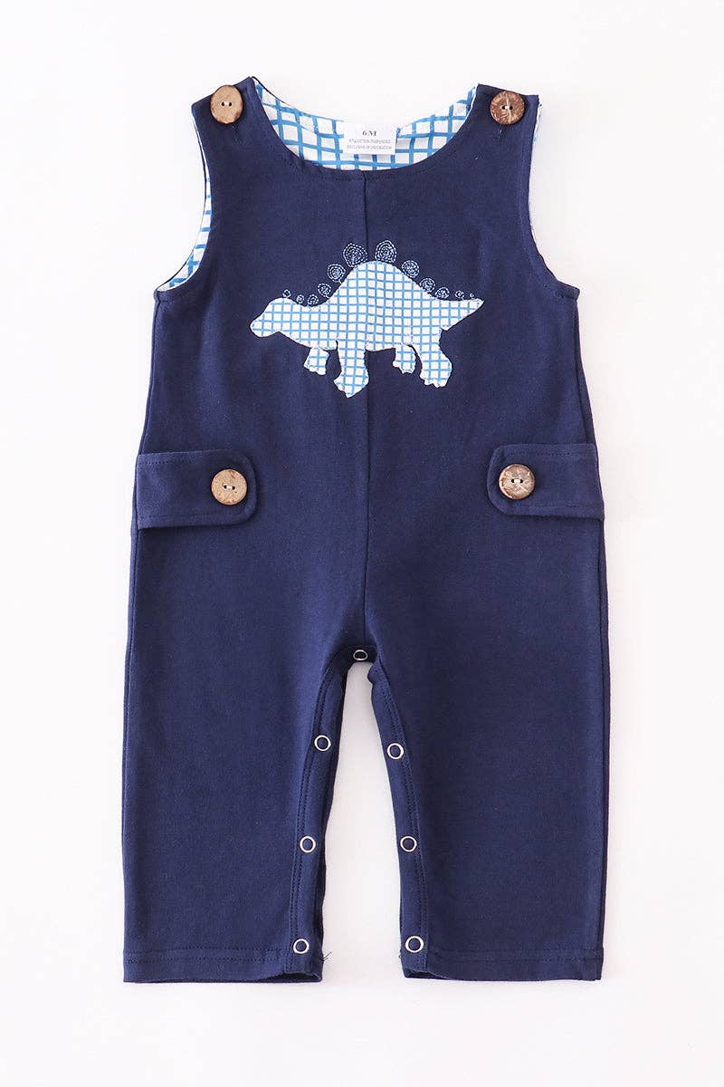 Navy dinosaur applique jonjon