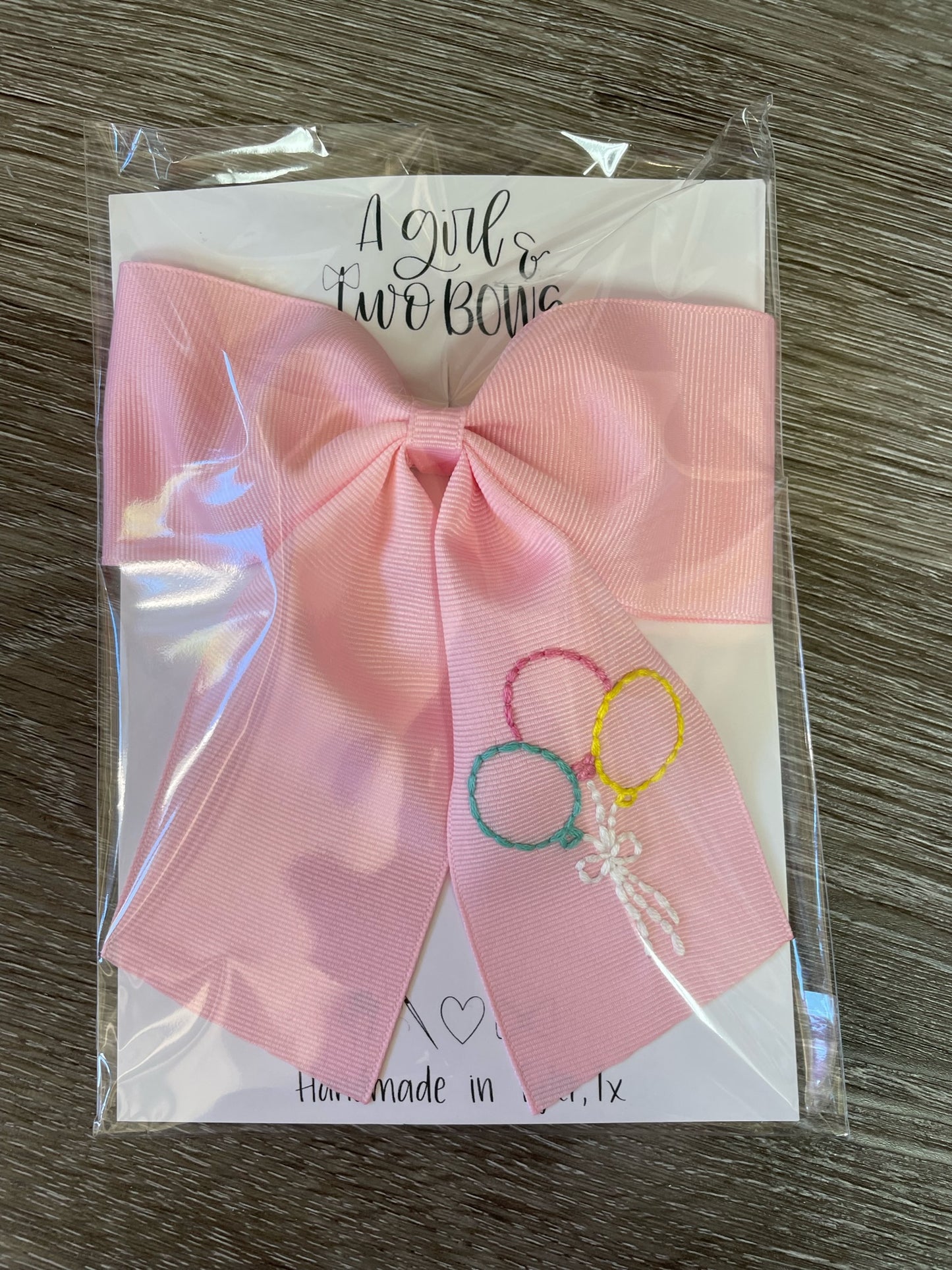 Bow With Handstitched Balloons