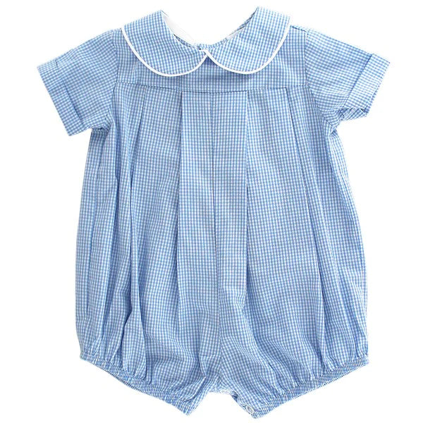 Bailey Boys Blue Gingham Infant Bubble