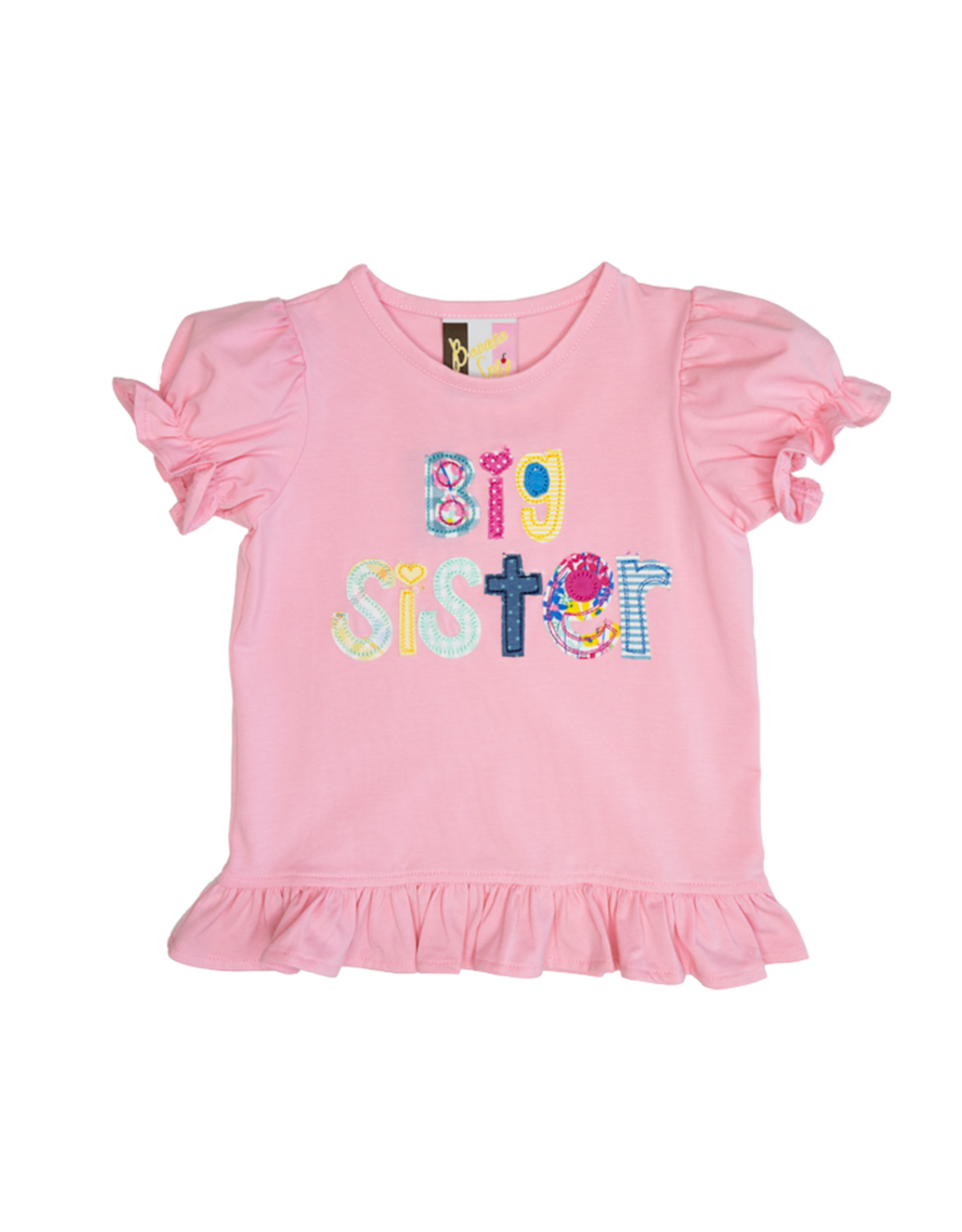 Banana Split Big Sister Appliqué T-shirt