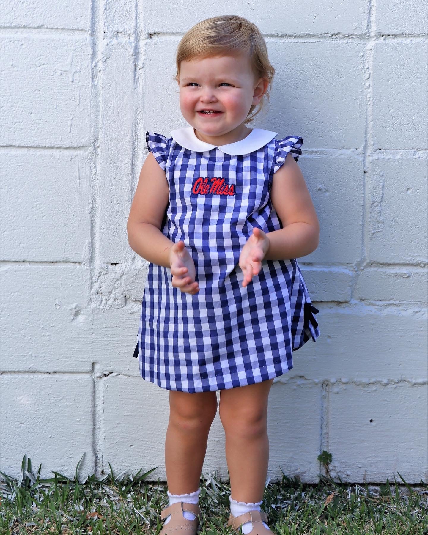 Ole Miss Rebels Embroidered Navy Dress