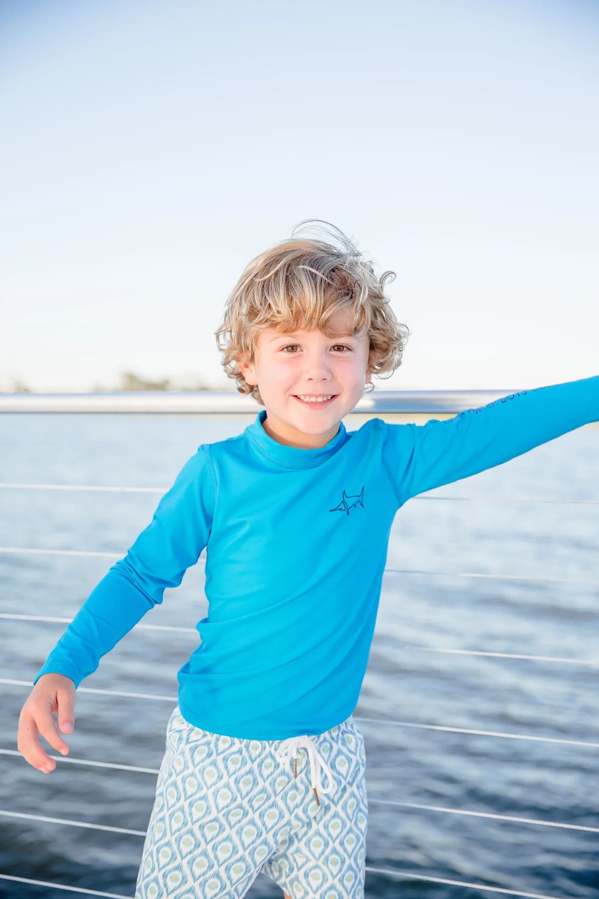 Saltwater Boys Tybee Long Sleeve Rashguard Atlantic Blue