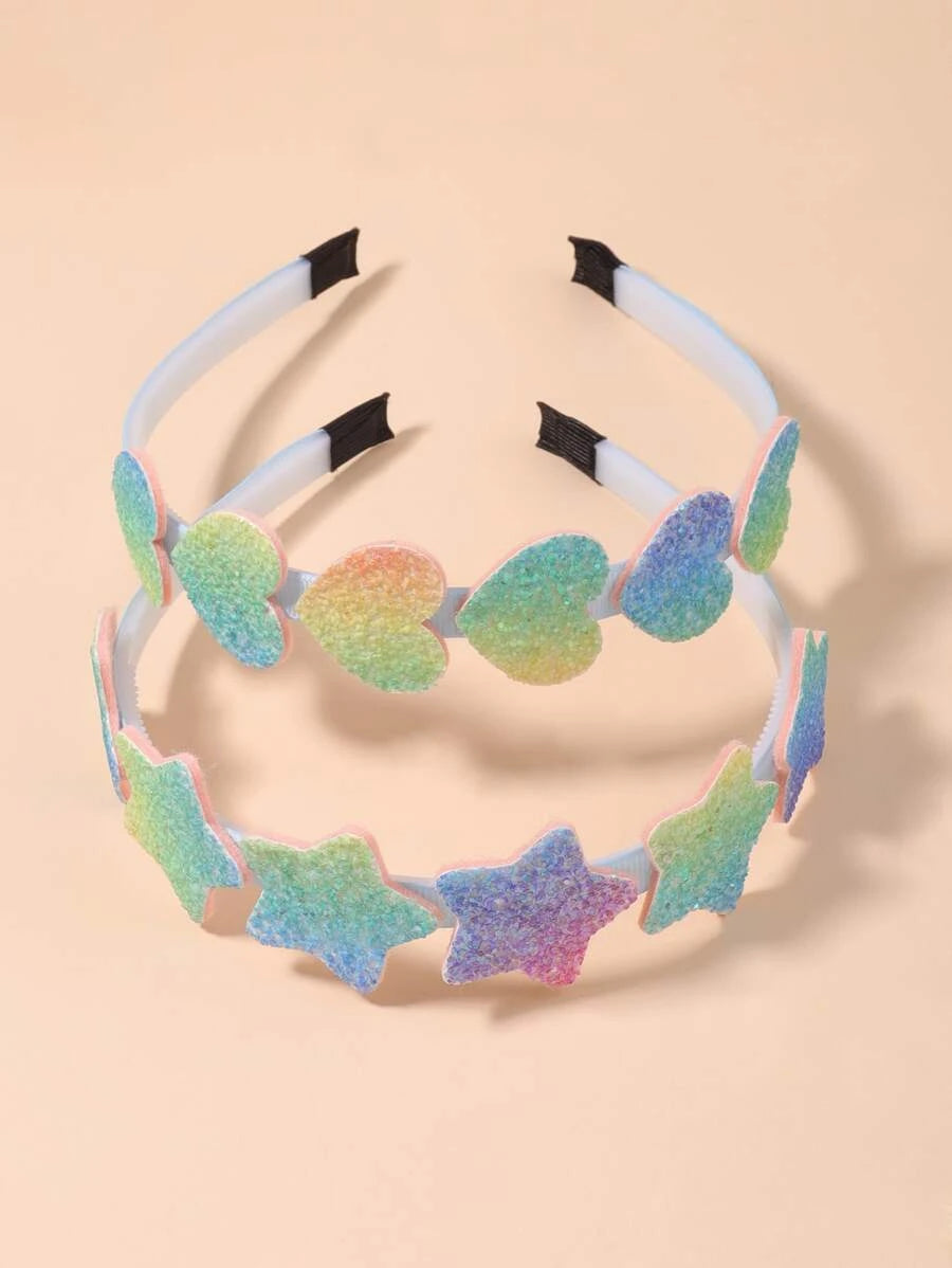 Girls Star and Heart Headbands