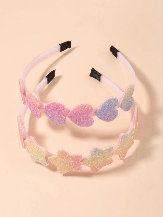 Girls Star and Heart Headbands