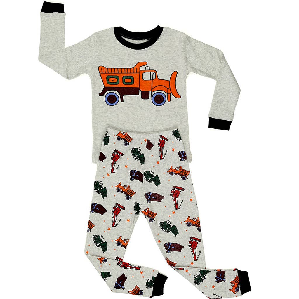 Sand Truck Boys Two Piece Pajamas Set