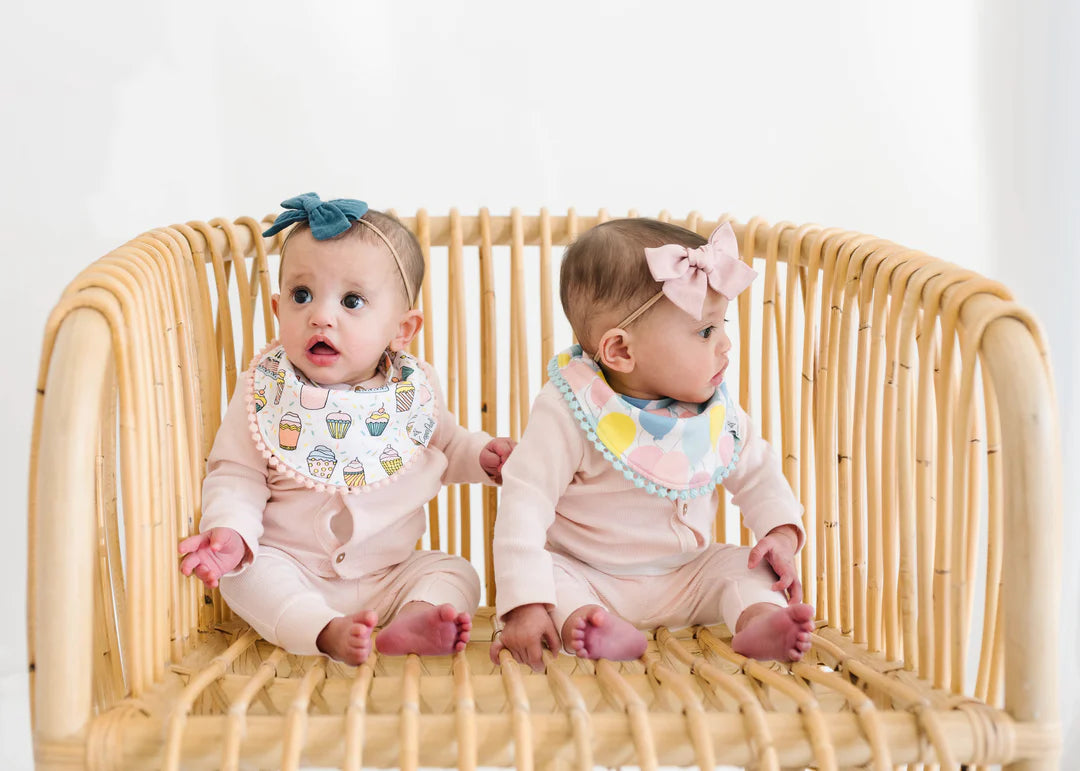 Copper Pearl Celebration Fashion Trimmed Bib Set (2-pack)