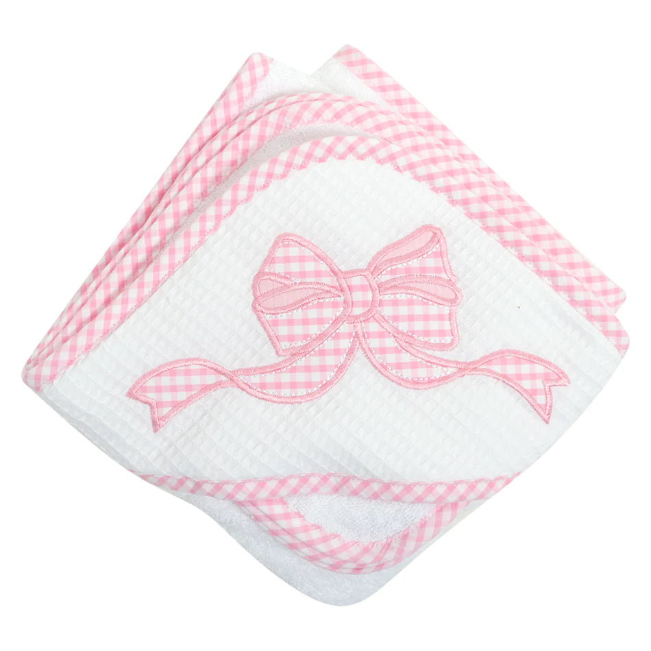 3 Marthas Bow Hooded Towel & Washcloth Set