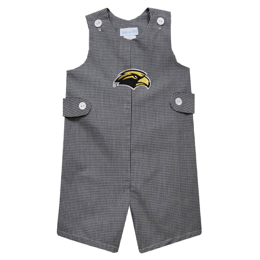 Southern Miss Golden Eagles Embroidered Black Gingham Jon Jon