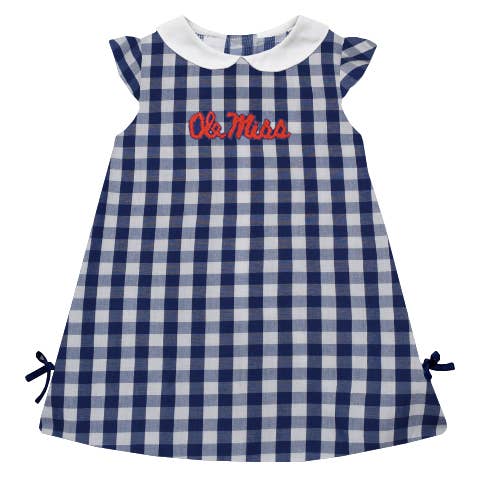 Ole Miss Rebels Embroidered Navy Dress