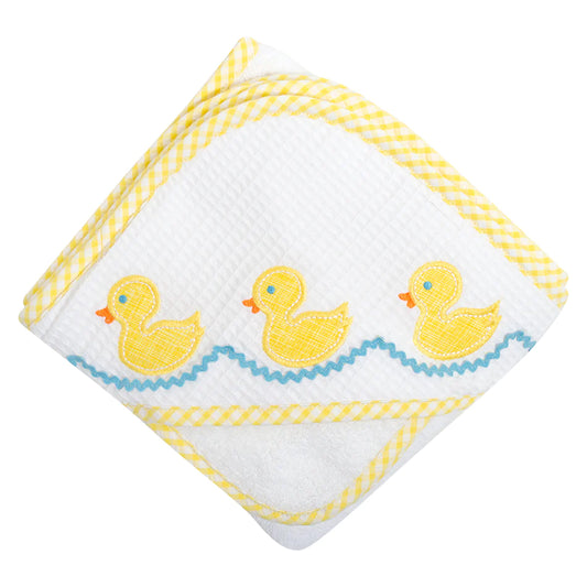 3 Marthas Yellow Duck Hooded Towel & Washcloth Set