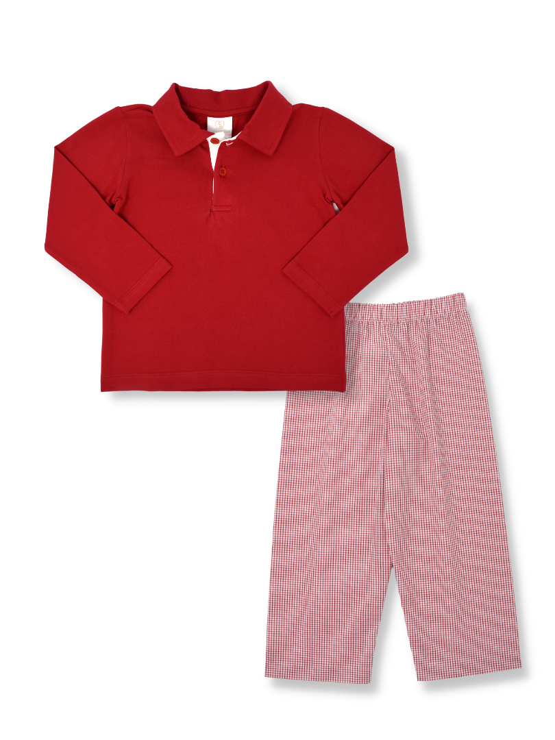 Lullaby Set Parker Pant Set-Red/Red