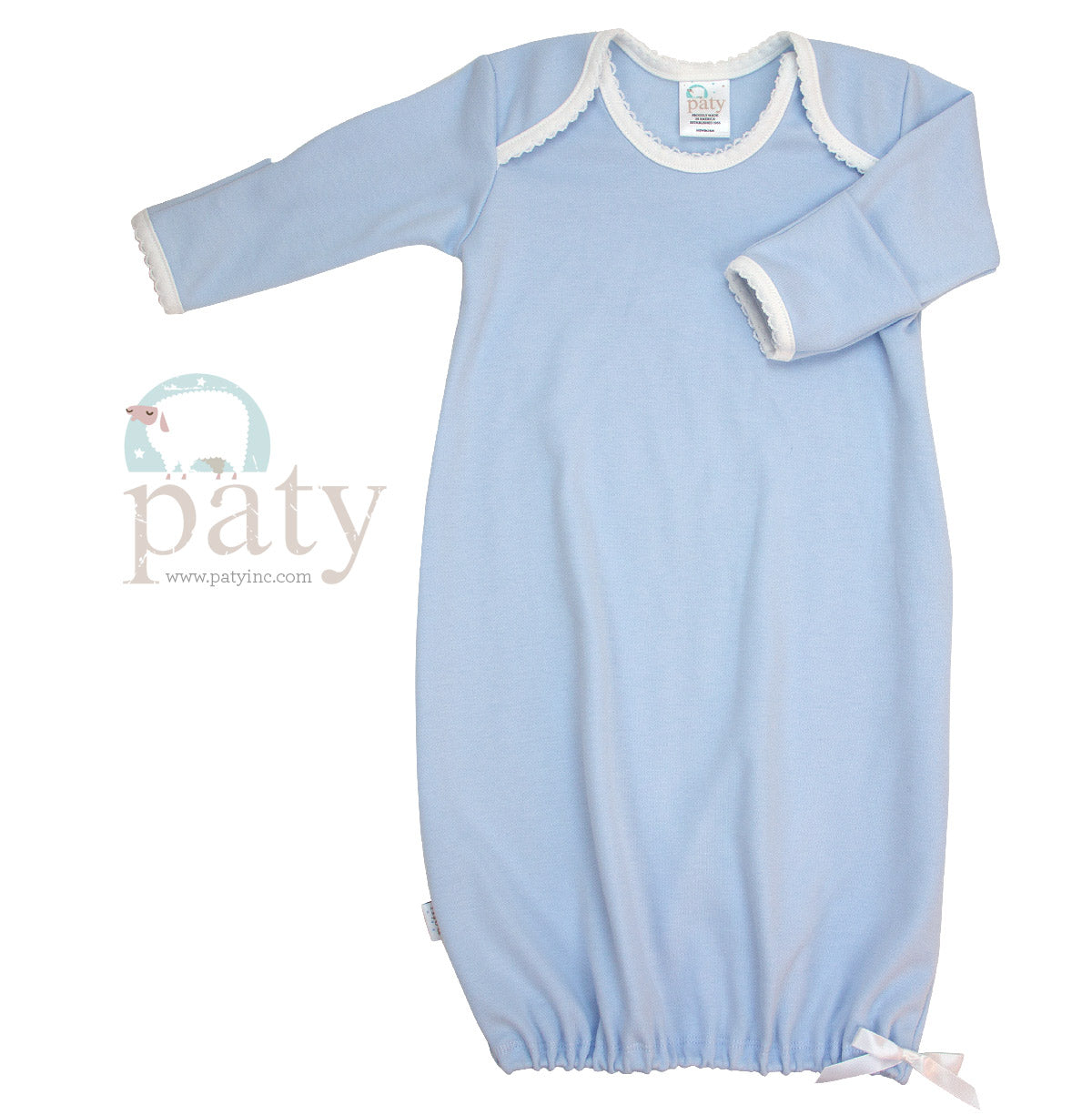 Paty Blue Cotton Shoulder Gown