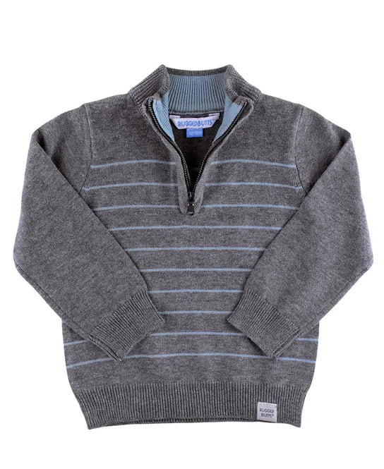 Rugged Butts Quarter-Zip Charcoal Sweater